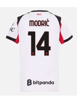 Billige AC Milan Luka Modric #14 Bortedrakt Dame 2025-26 Kortermet